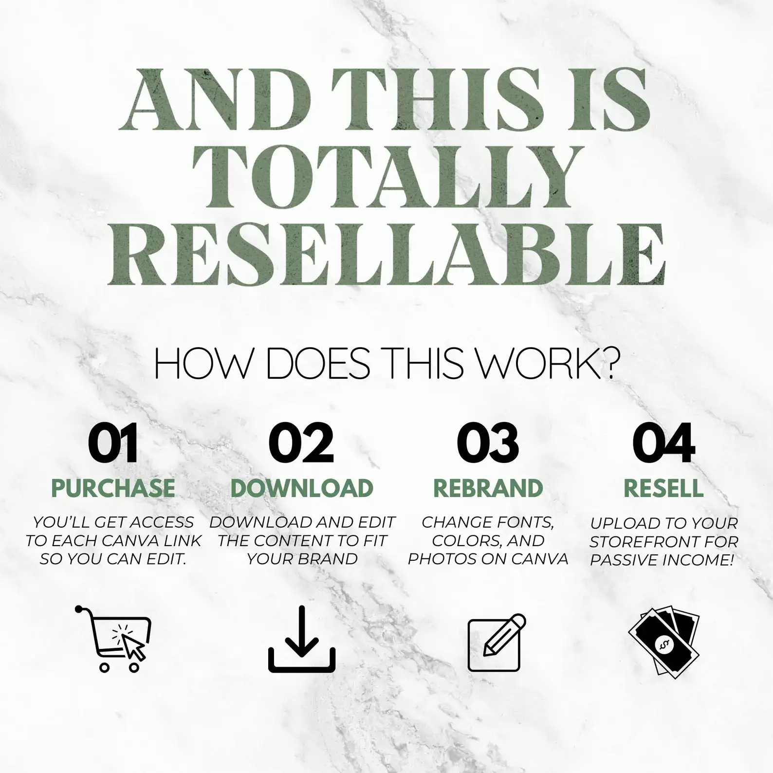 100 Green Aesthetic Faceless Content (with Master Resell Rights) - Image 2
