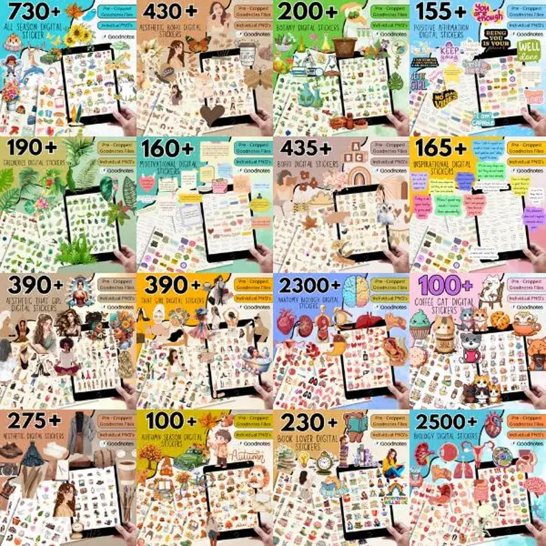 8000+ Digital Stickers For Planners, & Journals |Includes Resell Rights - Image 5